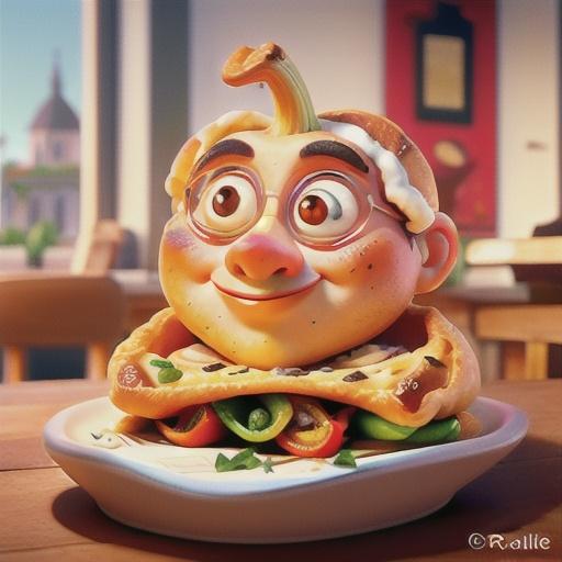 Caramelised onion, ricotta and capsicum calzone