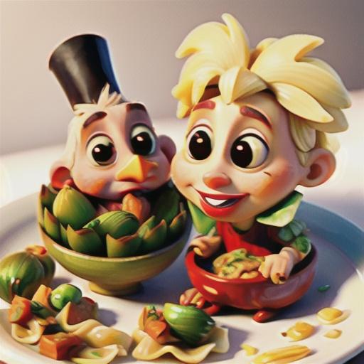 Chicken, tapenade and artichoke pasta