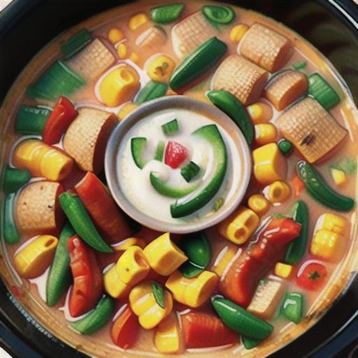 Tangy Vegan Crockpot Corn Chowder