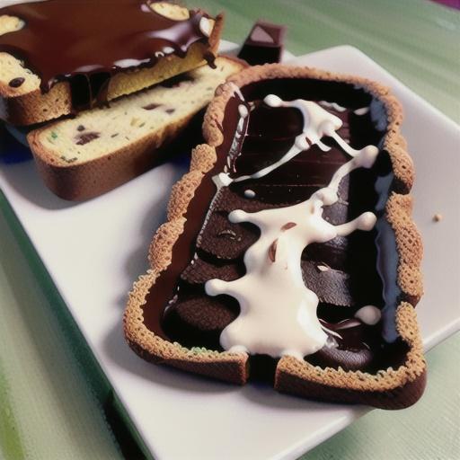 Dark Chocolate Marbled Banana Bread with Greek Yogurt