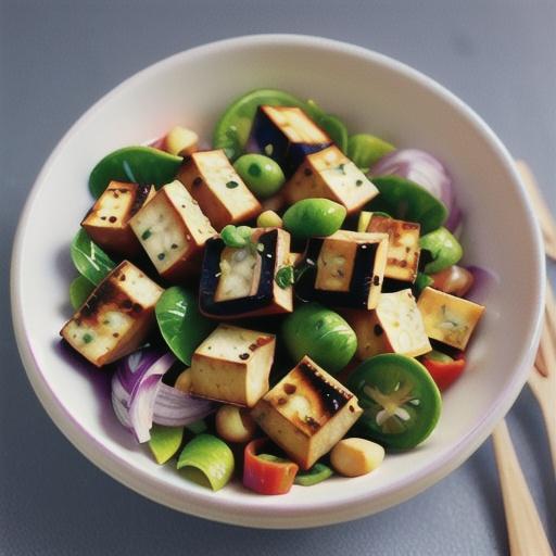 Marinated tofu salad