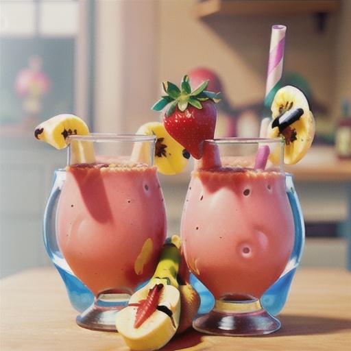 Strawberry & banana smoothies