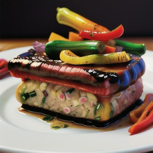 Onion- and Pepper-Stuffed Meatloaf