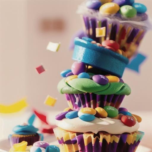 M&M's™ Confetti Cupcakes