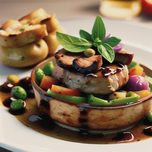 Pork Medallions with Balsamic Vinegar and Capers