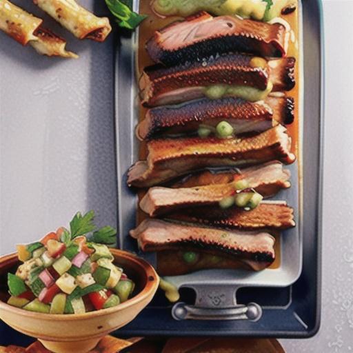 Country-style pork spare ribs with mustard barbecue sauce