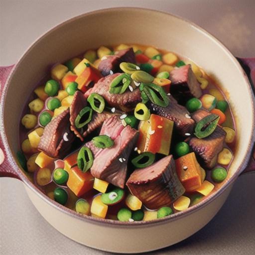 Curried beef and lentil casserole