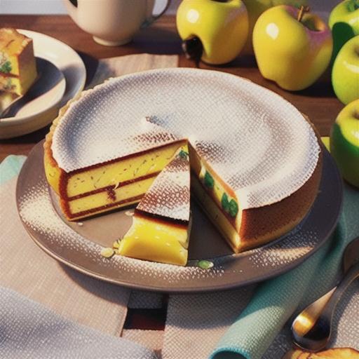 Apple cinnamon custard cake recipe