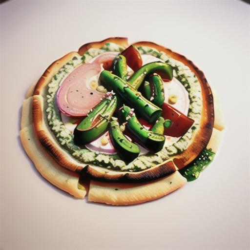 Salmon, ricotta & pesto pizzette