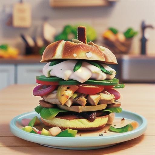 Chicken and pecan sandwiches