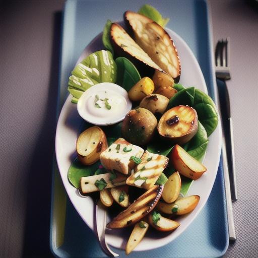 Duck confit with crispy potatoes and bitter leaf salad