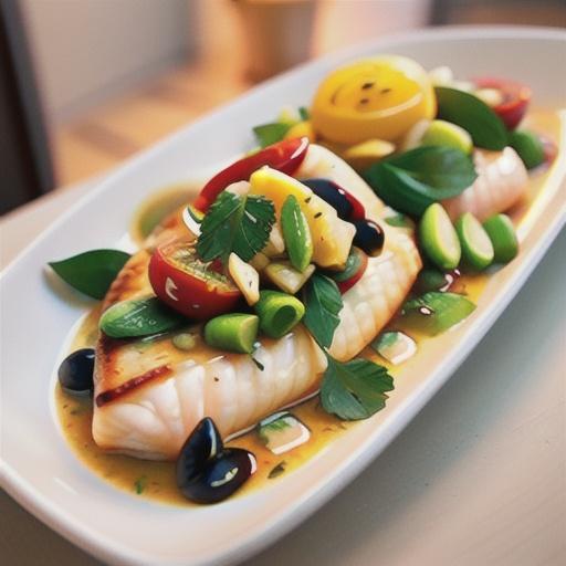 Cod Poached in Court Bouillon