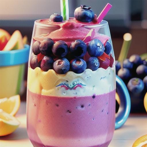 Healthy Blueberry Breakfast Smoothie