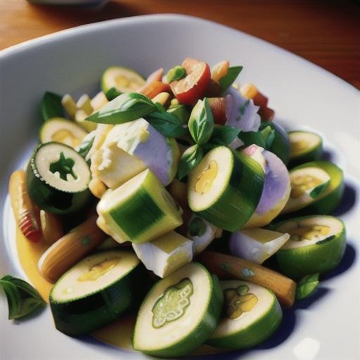 Zucchini Ribbons With Goat Cheese
