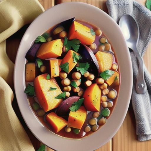 Vegan Butternut Squash and Lentil Stew in the Slow Cooker
