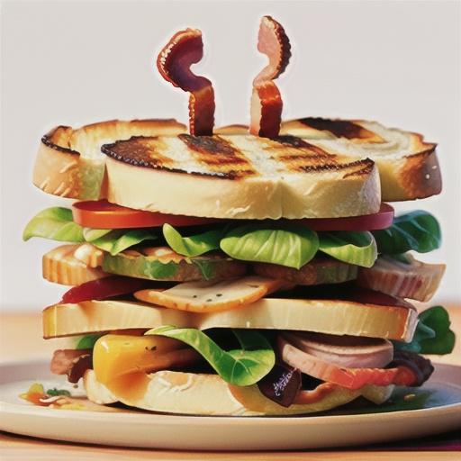 Giant club sandwich