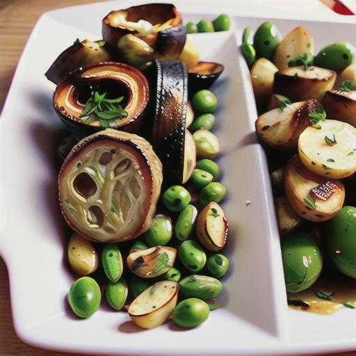 Greek roast lamb with lemon potatoes and broad beans