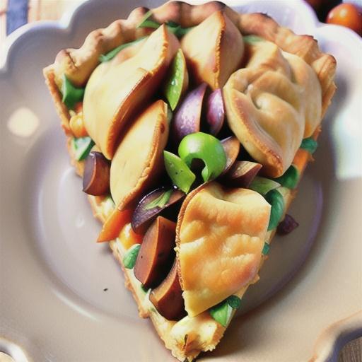 Sweet potato, onion and cheddar pie