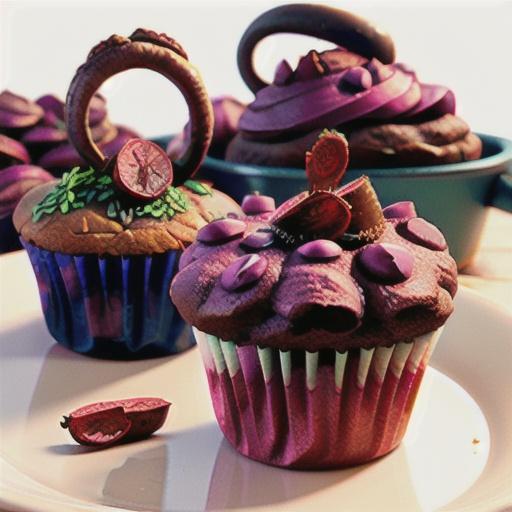 Beetroot and thyme muffins