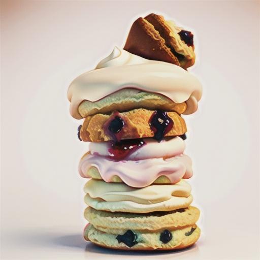 Classic scones with jam and cream