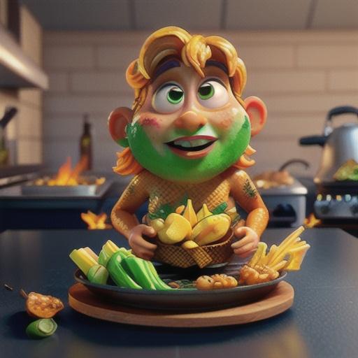 Corn smash and crispy kipflers with chilli lime prawns