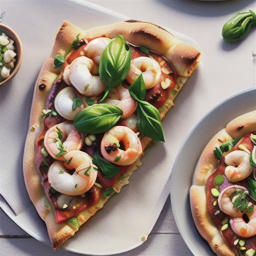 Garlic mushroom mince and prawn pizza recipe