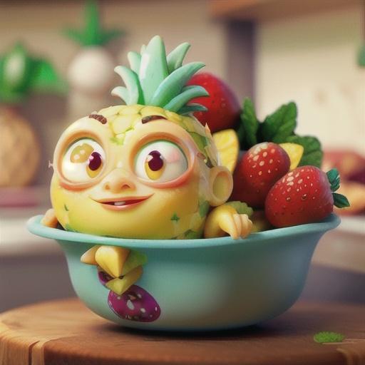 Pineapple mint sherbet