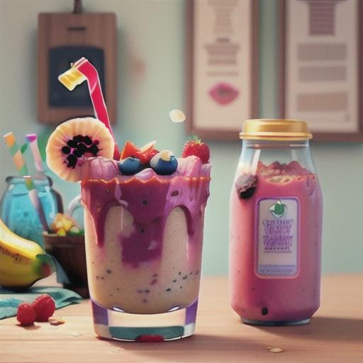 Raspberry Oatmeal Smoothies