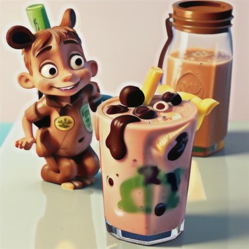 Cocoa-Peanut Butter-Banana Smoothies