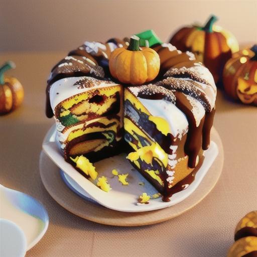 Pumpkin Coffee Cake with a Brown Sugar Glaze