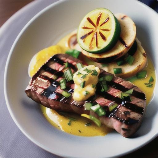 Grilled Chili Steak with Garlic-Lime Butter