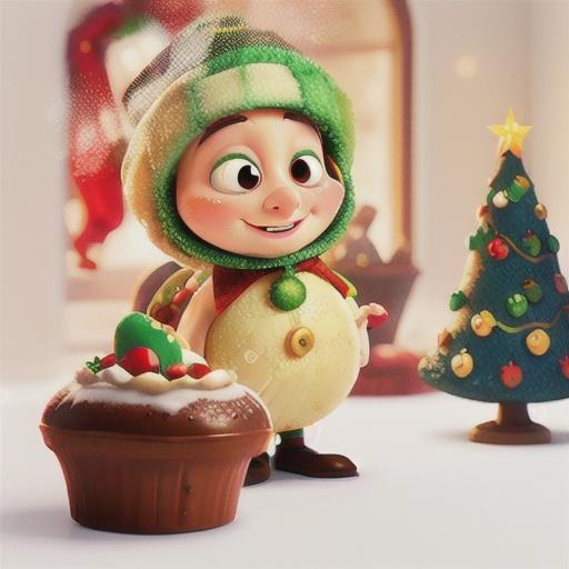 Christmas pudding scroll