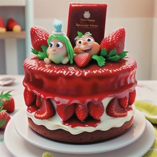 Frozen Strawberry Cake