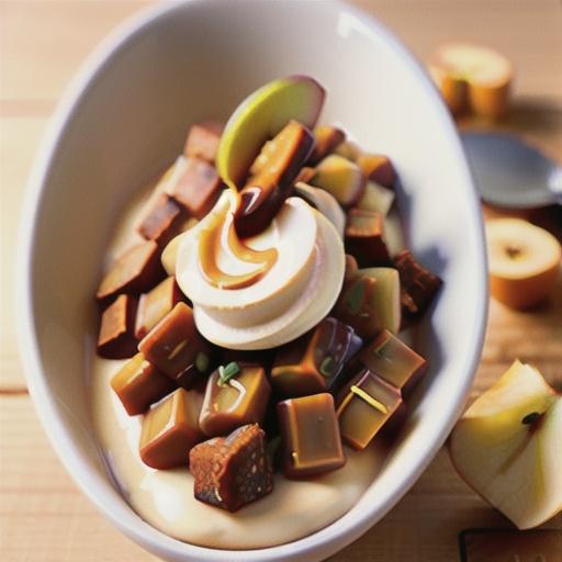 Cardamom Apple Crisp with Caramel Cream