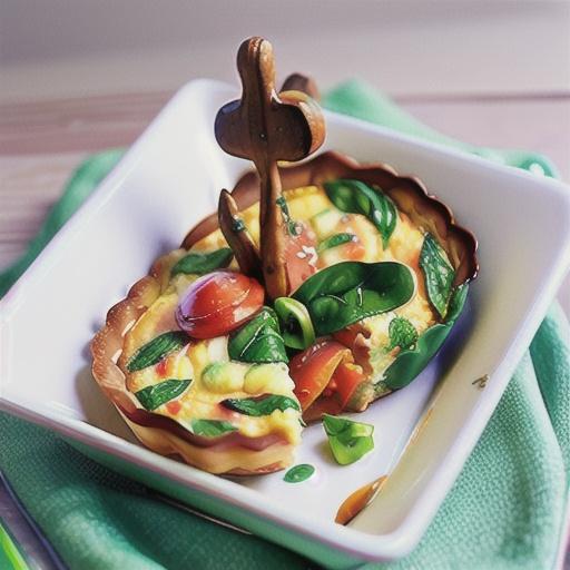 Crustless mushroom quiche