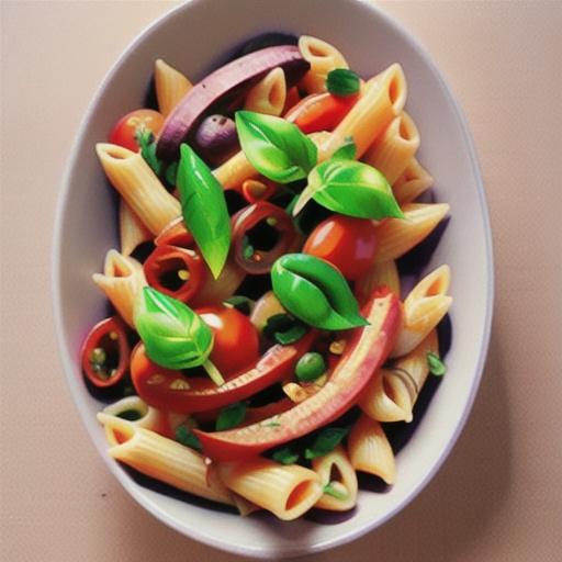 Tomato, chilli and basil pasta