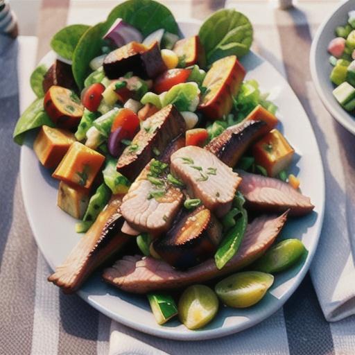 Curtis Stone's BBQ lamb leg with spring chopped salad