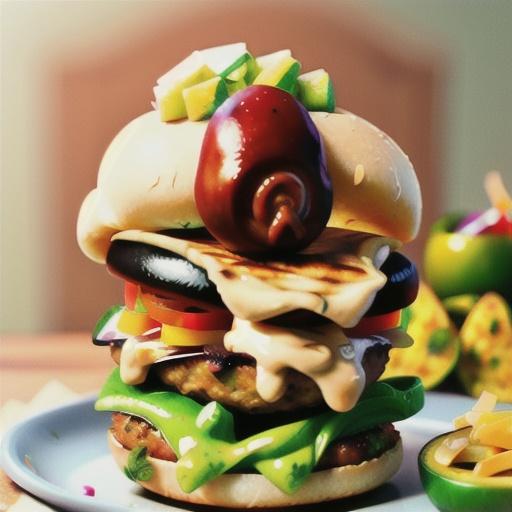 Grilled Mexican Chicken Burgers