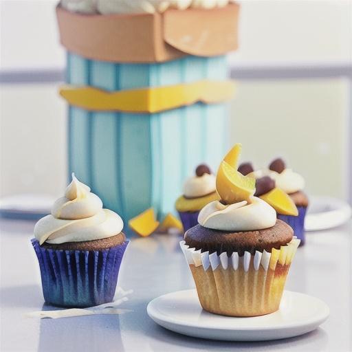 Mango and coconut cupcakes