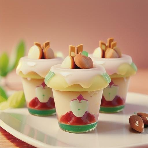 Almond Jell-O with Lychee