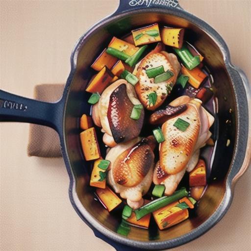Apple Cider Chicken Thighs with Sweet Potatoes