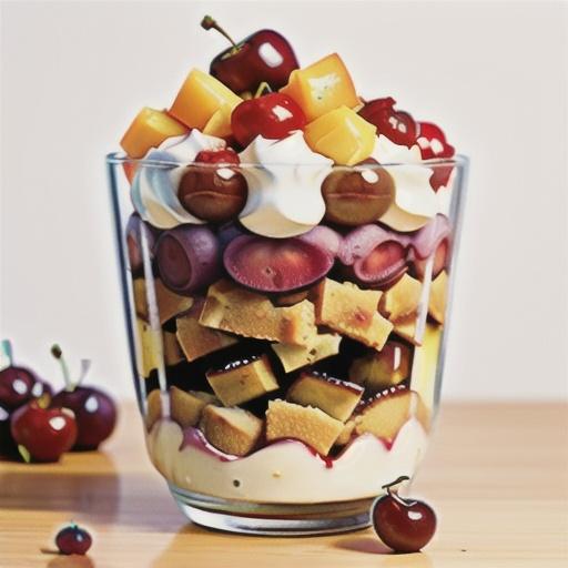 Fresh cherry trifle