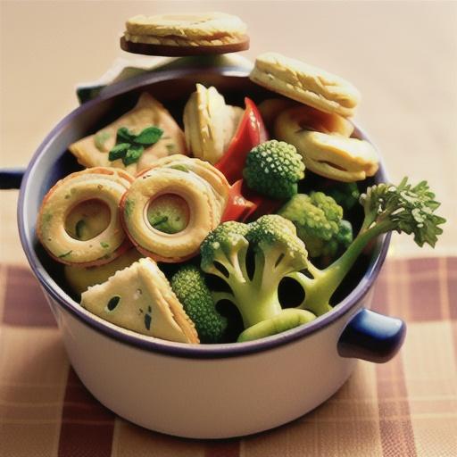 Broccoli and Tuna on Biscuits
