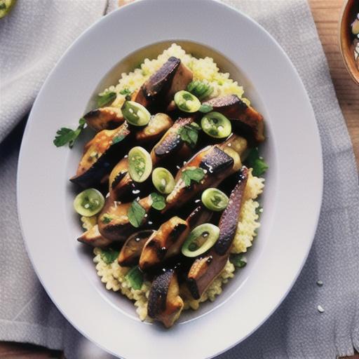 Barbecue chicken chermoula with couscous