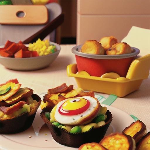 Hash Brown and Bacon Omelet Cups