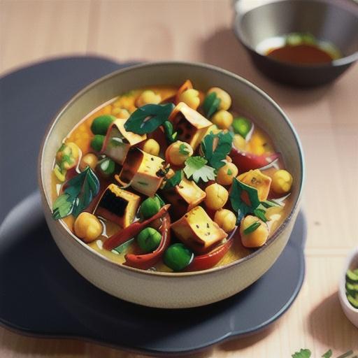 Chickpea and tofu curry