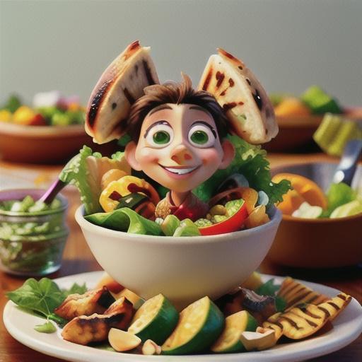 Grilled Wonton Chicken Salad