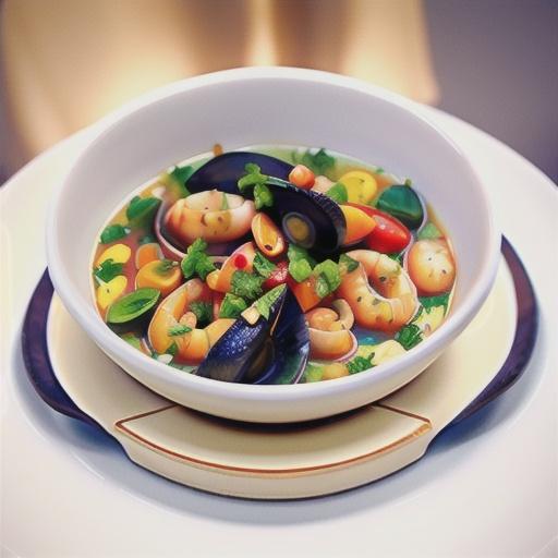 Seafood stew with gremolata