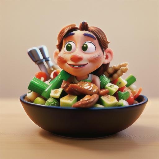 Smoked chicken, walnut & celery salad