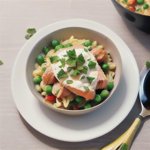 15-minute creamy salmon risoni